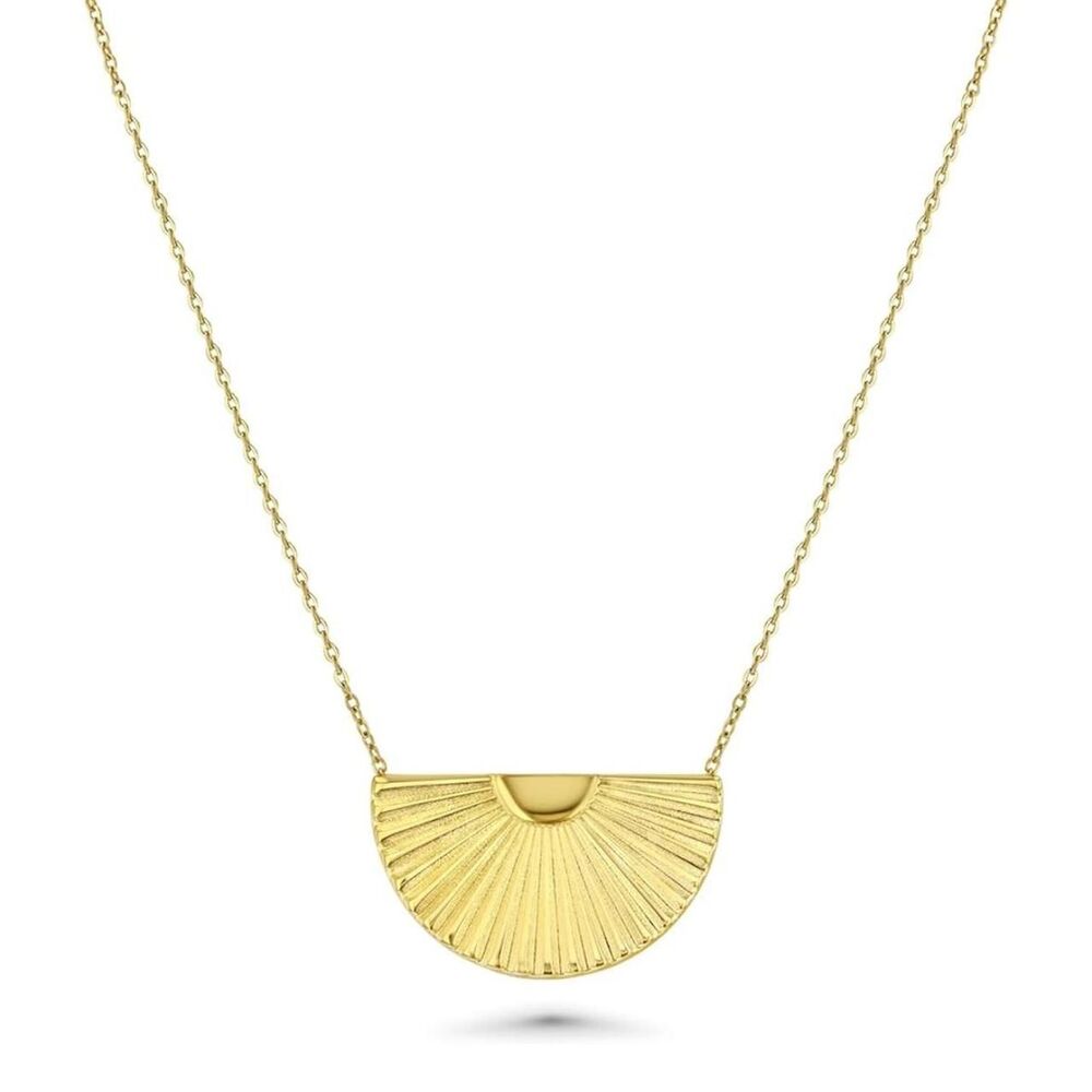 ✨ Brand New Gold Plated Sunburst Necklace – 18K
